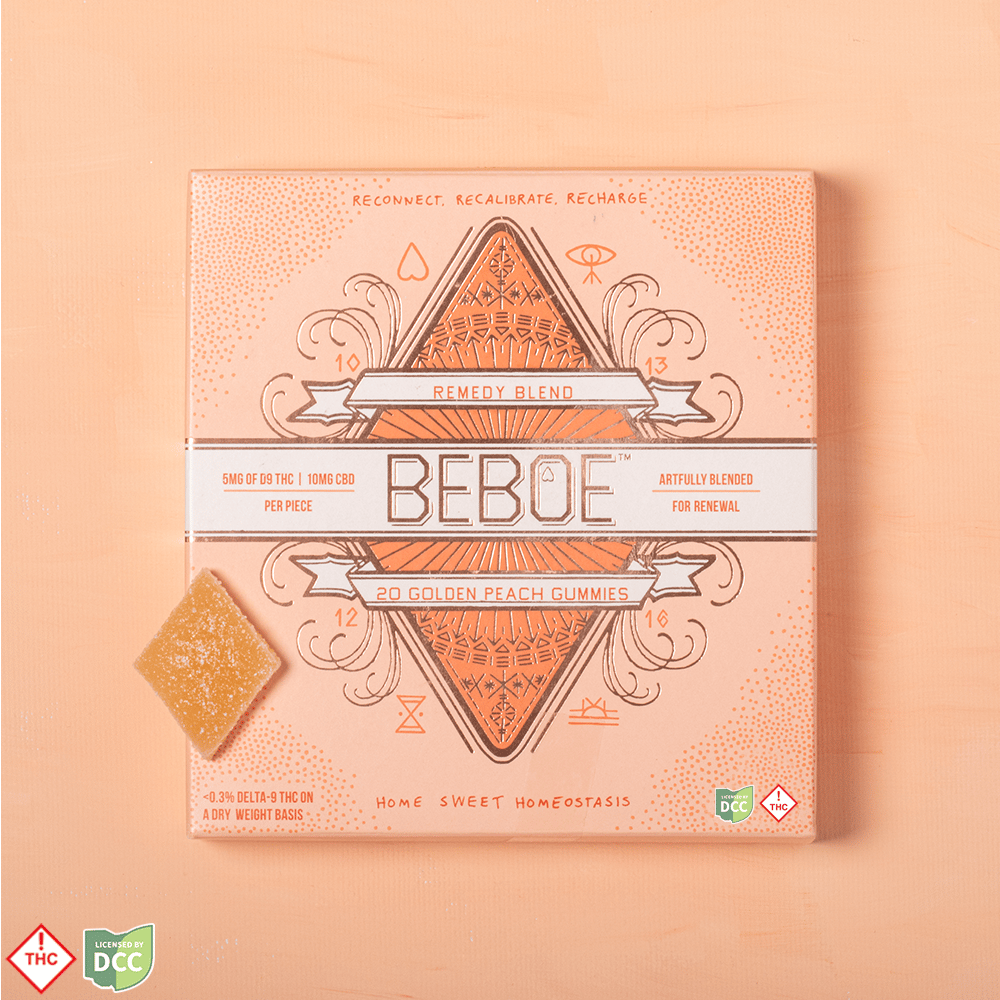 Beboe – 1:2 Golden Peach [20pk] (200mg CBD/100mg THC)