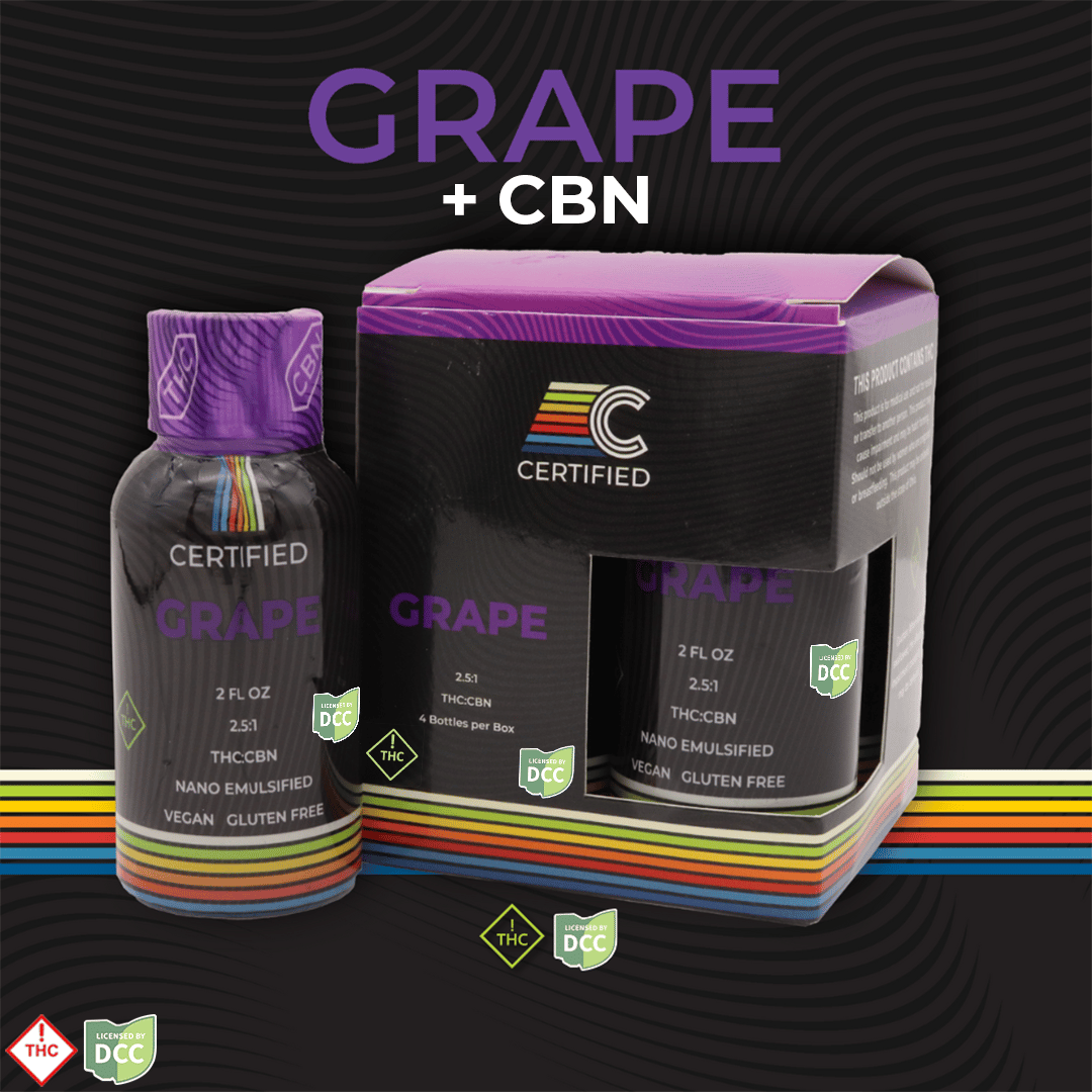 CERTIFIED – Grape CBN [4pk] (100mg THC/40mg CBN)