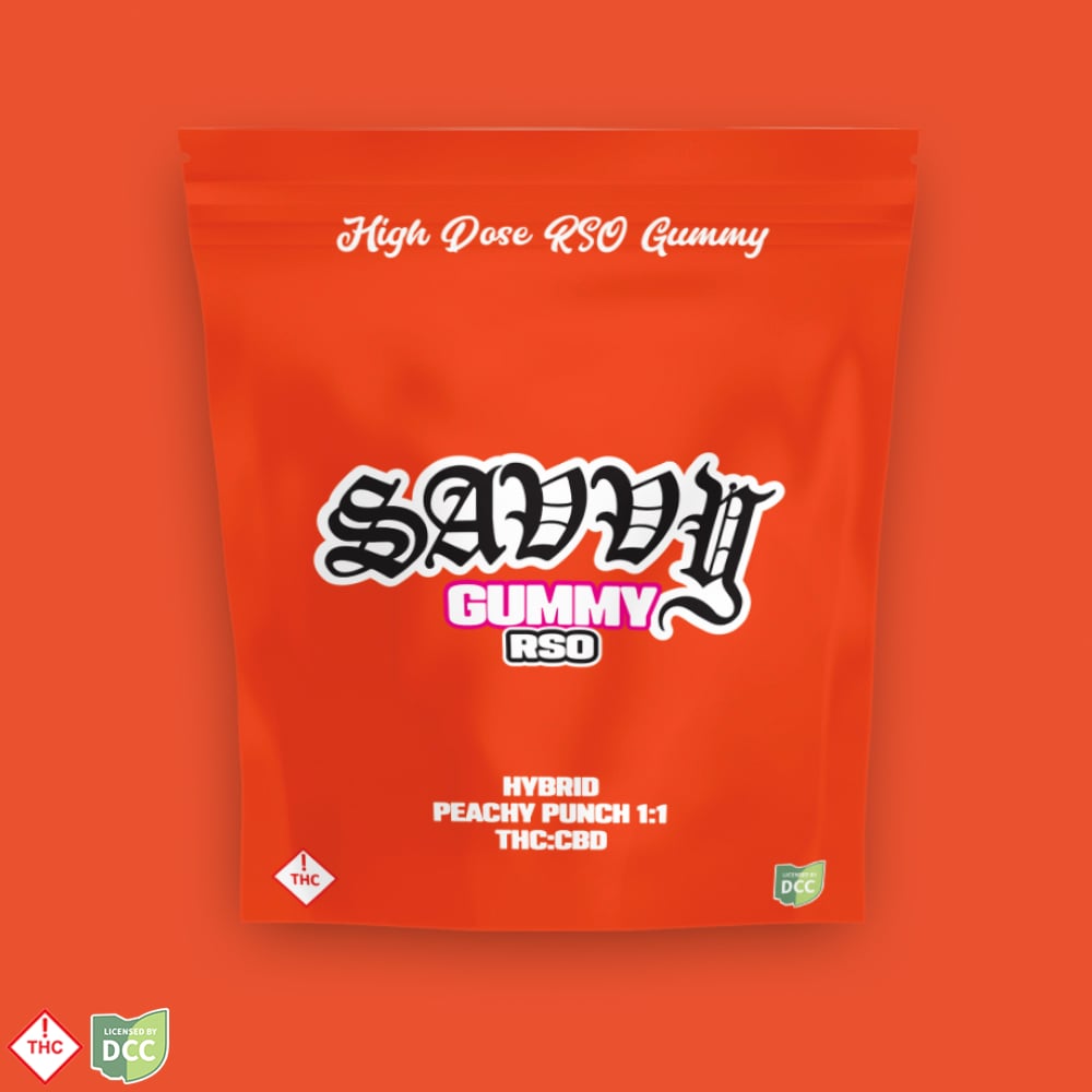 Savvy – Peachy Punch 1:1 (110mg CBD/110mg THC)