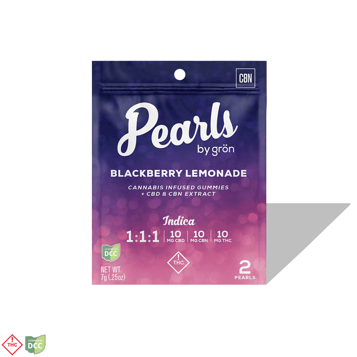 Grön – 1:1:1 Blackberry Lemonade Pearls - Sleepy Indica (20mg CBD/ 20mg CBN/ 20mg THC)