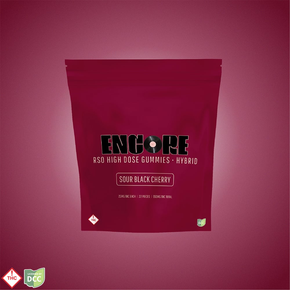 Encore Edibles – Sour Black Cherry RSO - Hybrid [22pk] (550mg)