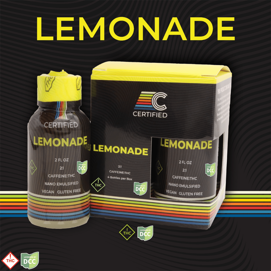 CERTIFIED – Caffeine Lemonade [4pk] (100mg THC/200mg Caffeine)