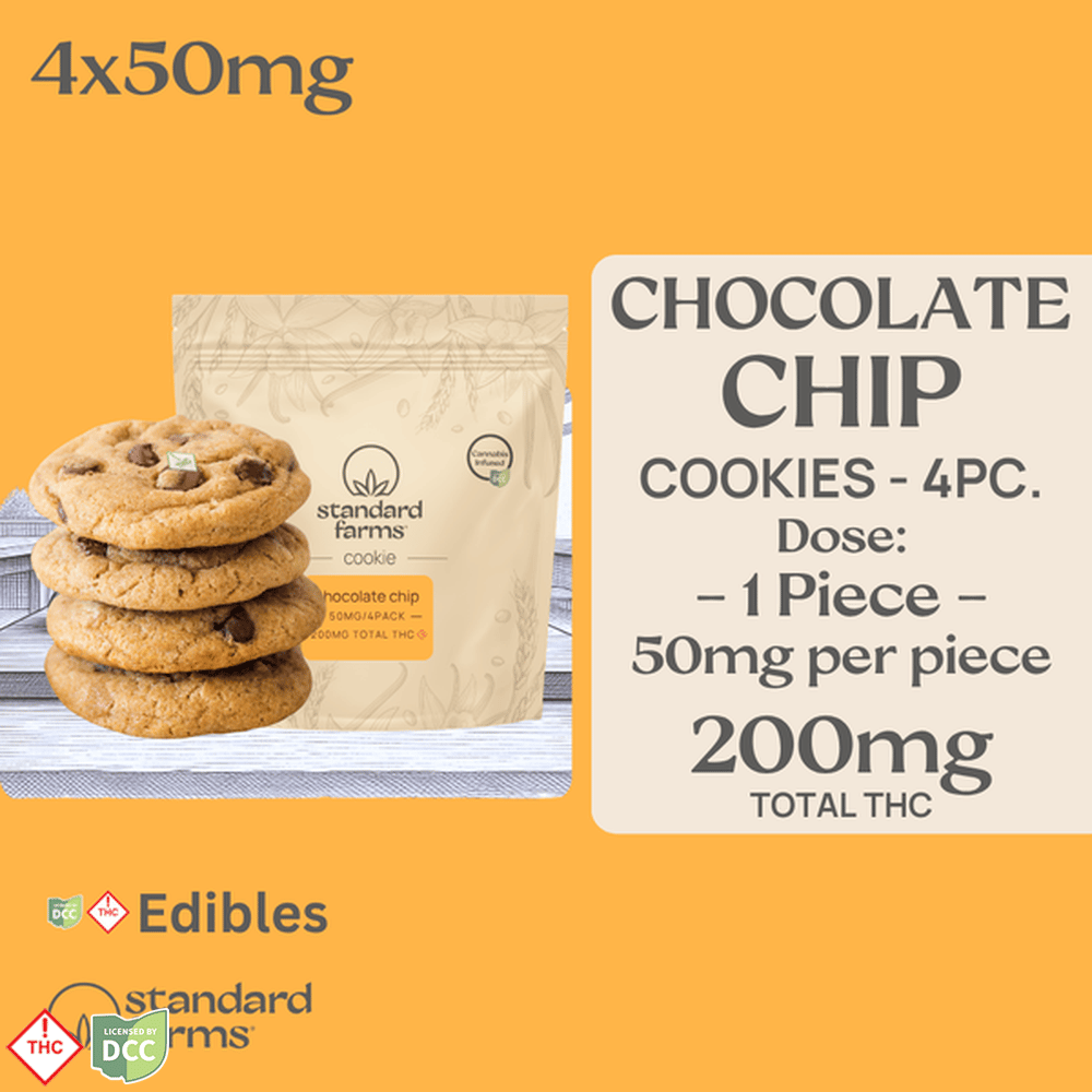 Standard Farms – Chocolate Chip Cookies [4pk] (200mg)
