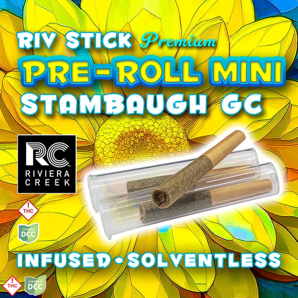 Riviera Creek – Stambaugh GC Infused Pre Roll Minis (.33g)