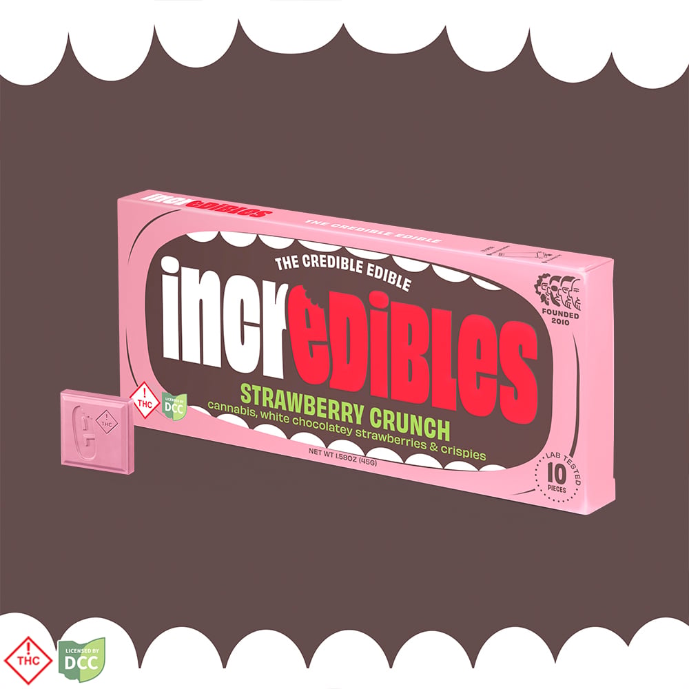incredibles – Strawberry Crunch Bar [10pk] (100mg)