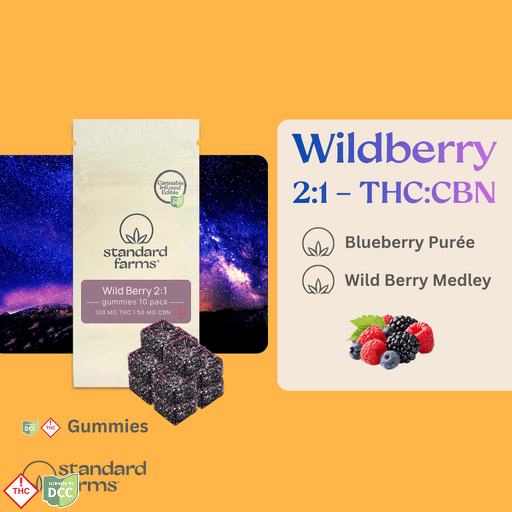 Standard Farms – 2:1 Wildberry [10pk] (100mg THC/50mg CBN)