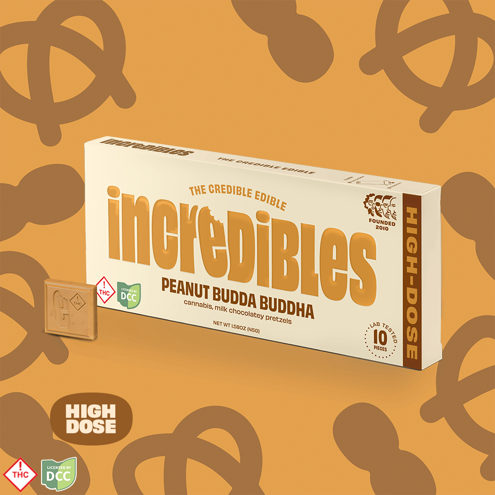 incredibles – Peanut Budda Buddha High Dose Bar [10pk] (500mg)