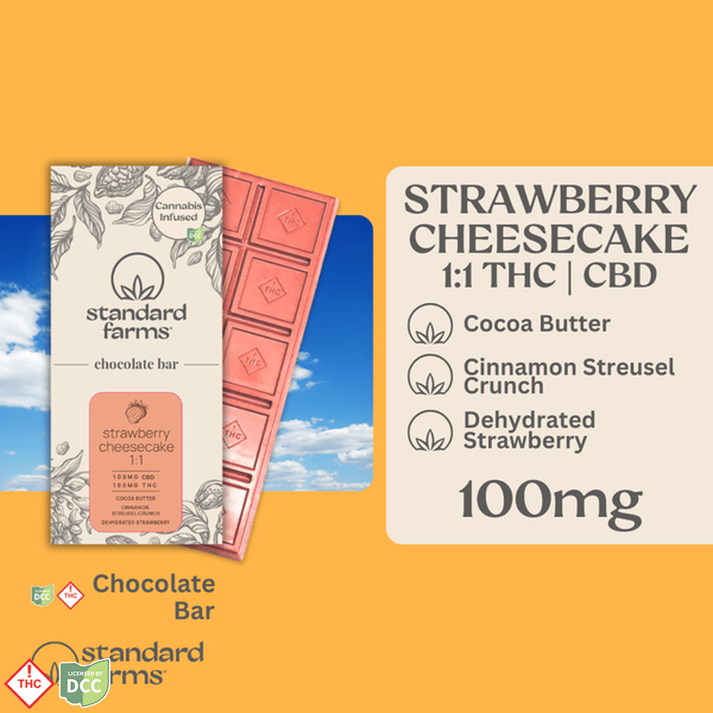 Standard Farms – 1:1 Strawberry Cheesecake [10pk] (100mg THC/100mg CBD)