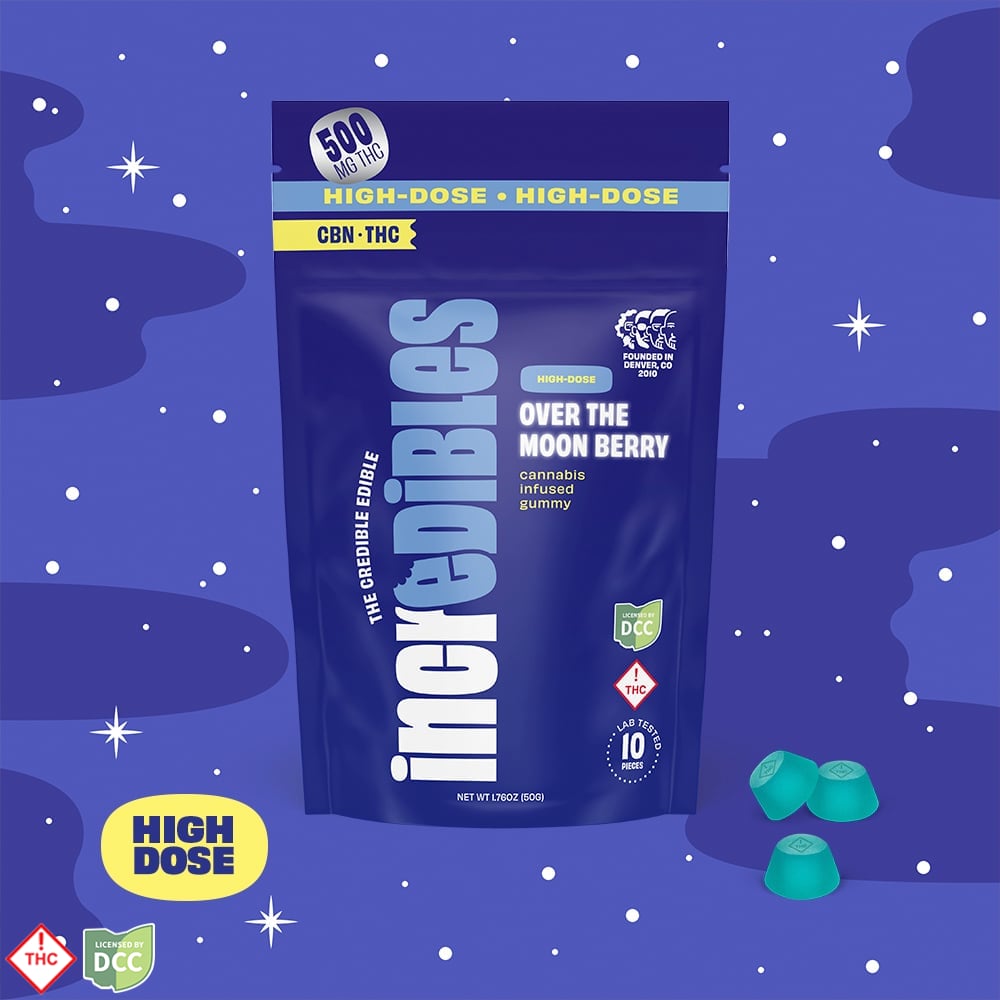 incredibles – 5:1 Over the Moon Berry CBN High Dose [10pk] (500mg THC/100mg CBN)