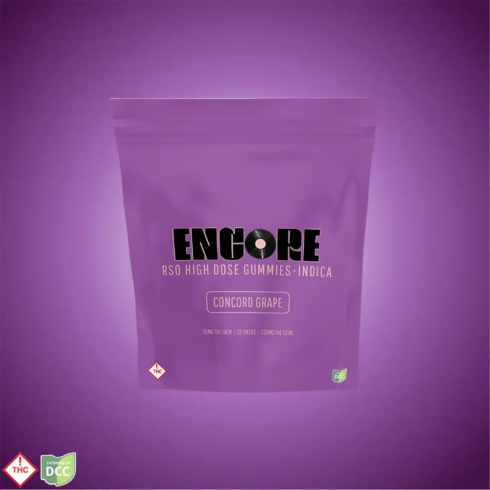 Encore Edibles – Concord Grape RSO - Indica [22pk] (550mg)