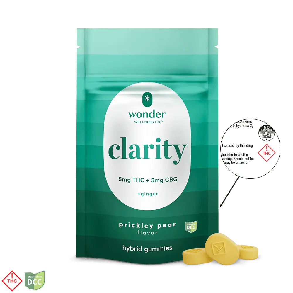 * Wonder Wellness Co.™ – *Wonder | Focus 1:1 Prickly Pear Gummies [20pk] (100mg CBG/100mg THC)