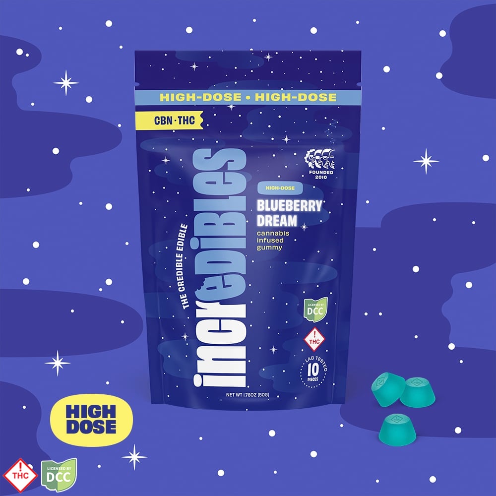 5:1 Blueberry Dream CBN High Dose [10pk] (500mg THC/100mg CBN