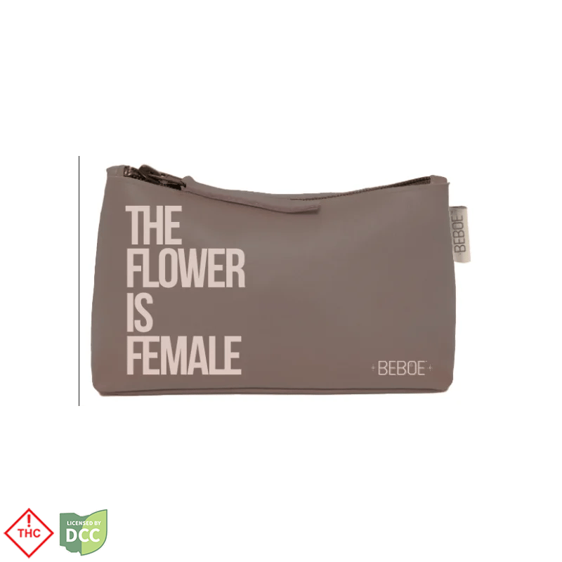 Beboe – Flower Is Female Stash Pouch - Grey