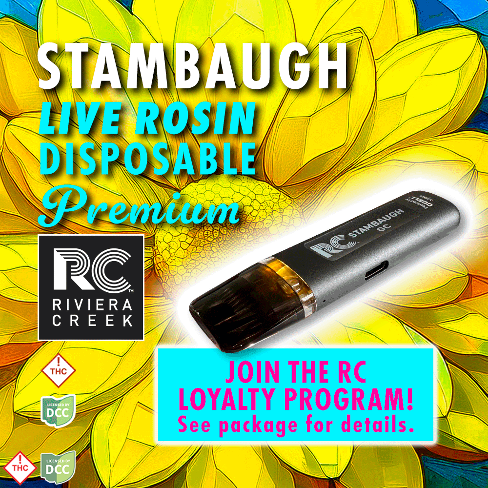Riviera Creek – Stambaugh Premium GC Disposable/Rechargeable Live Rosin Vape (0.5g)