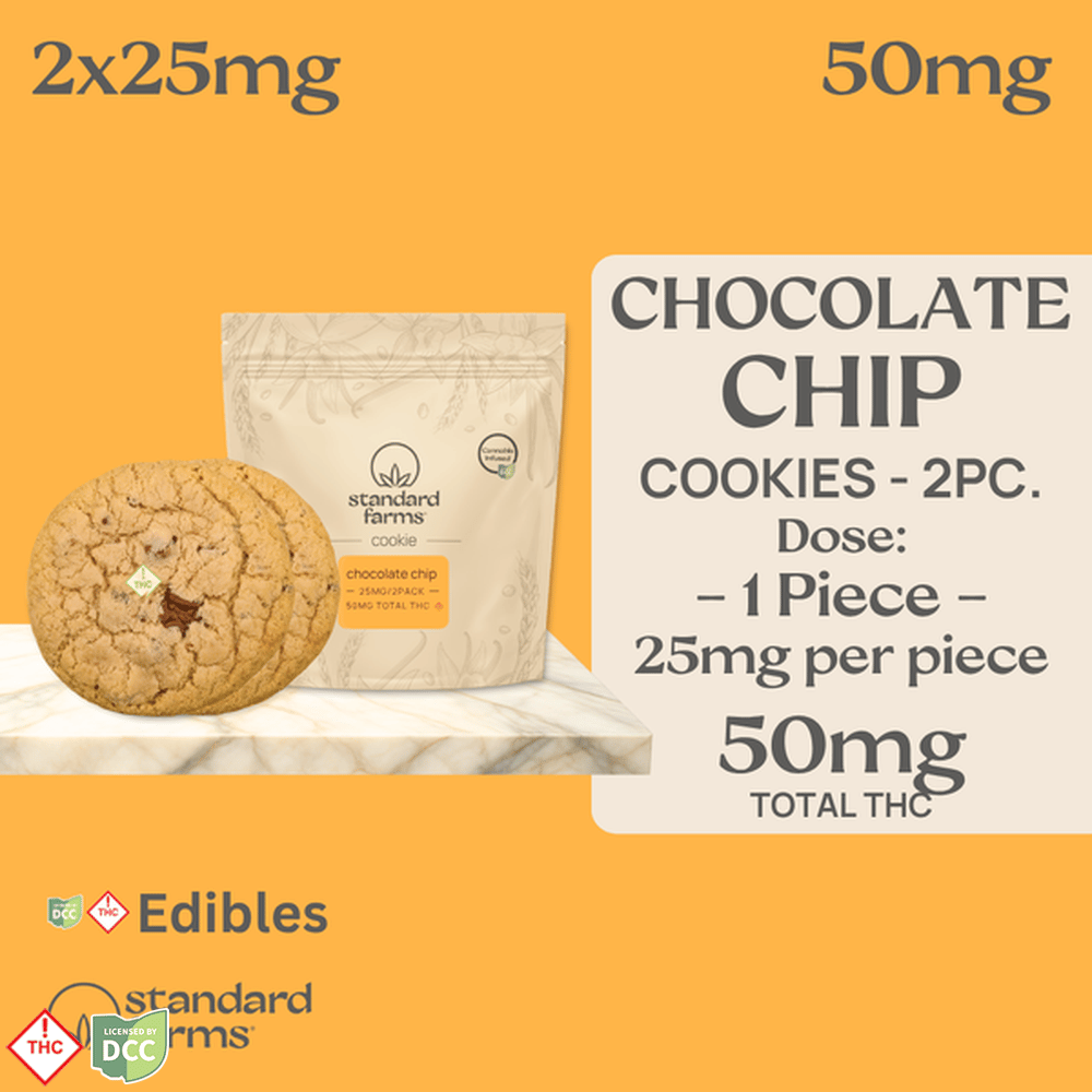 Standard Farms – Chocolate Chip Cookies [2pk] (50mg)