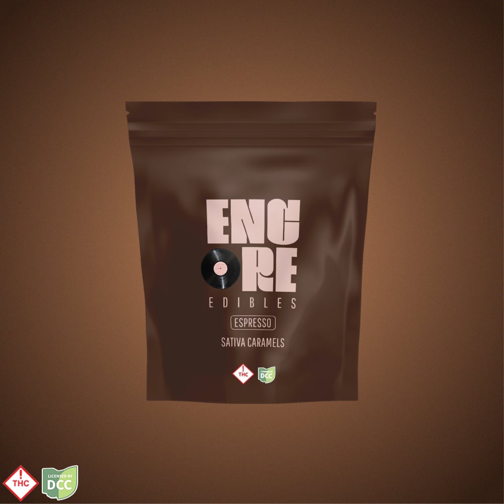 Encore Edibles – Espresso Caramels - Sativa [10pk] (100mg)
