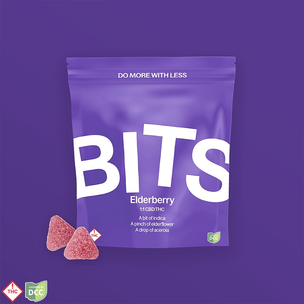 Bits – Elderberry Wellness 1:1 CBD:THC [20pk] (100mg CBD/100mg THC)