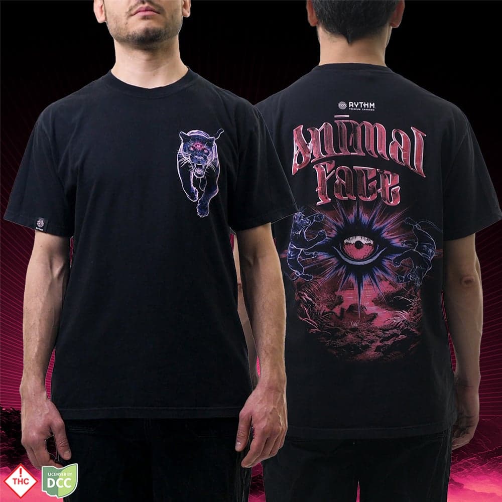 RYTHM – Animal Face Small Panther - Black [3XL]