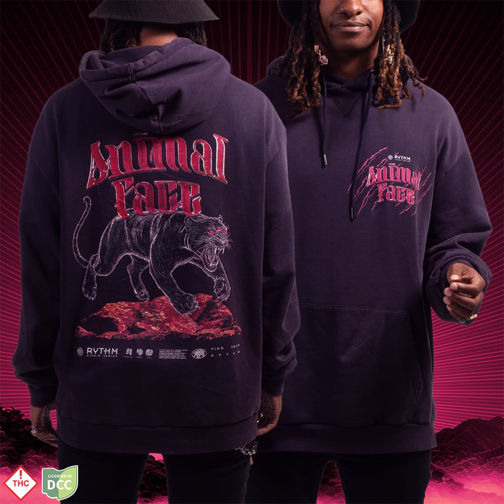 RYTHM – Vintage Animal Face Heavyweight - Washed Purple [XL]