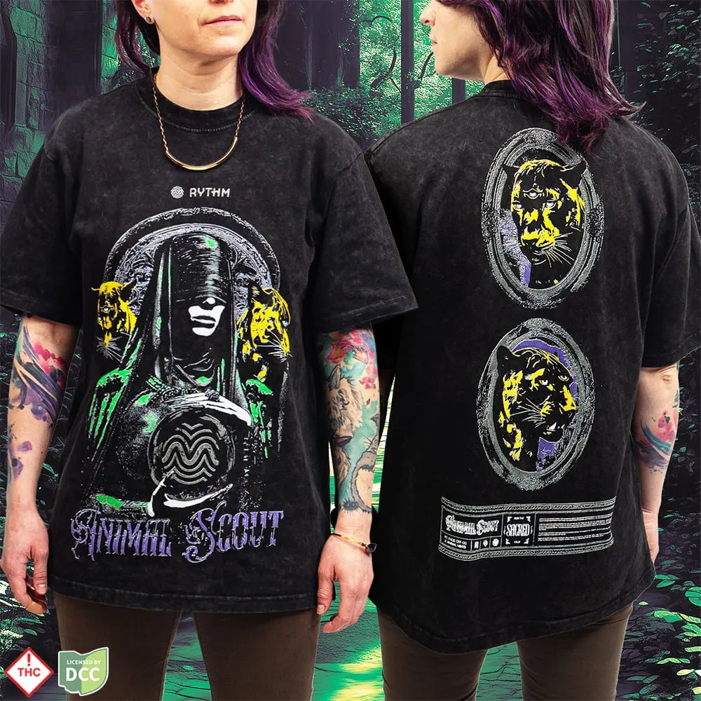 RYTHM – Mineral Wash Animal Scout - Black [M]
