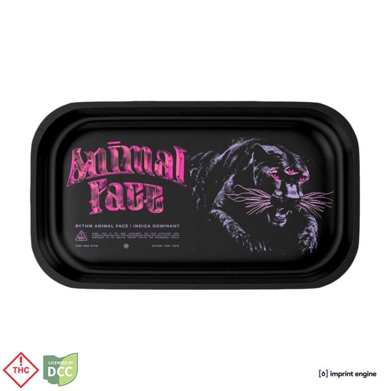 RYTHM – Medication Tray - Animal Face - Black (10.5" x 6")